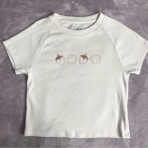 Aerie strawberries & smiles baby T.